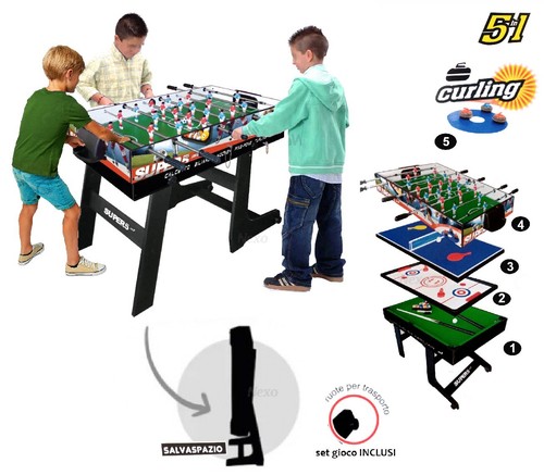 Tavolo multigioco pieghevole - multigioco,