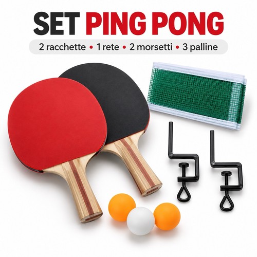 Set ping pong racchette - set, rete